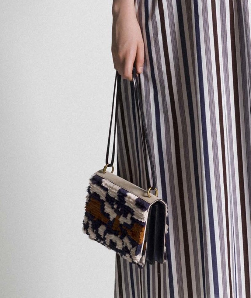 Reference image illustrating Tory Burch Pre-Fall 2017 Handbags: A Sophisticated 70s-Inspired Collection