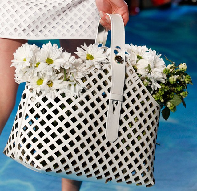 Reference image illustrating Tory Burch Spring 2014 Handbags: Elegant Garden Party Motifs and Refined Florals