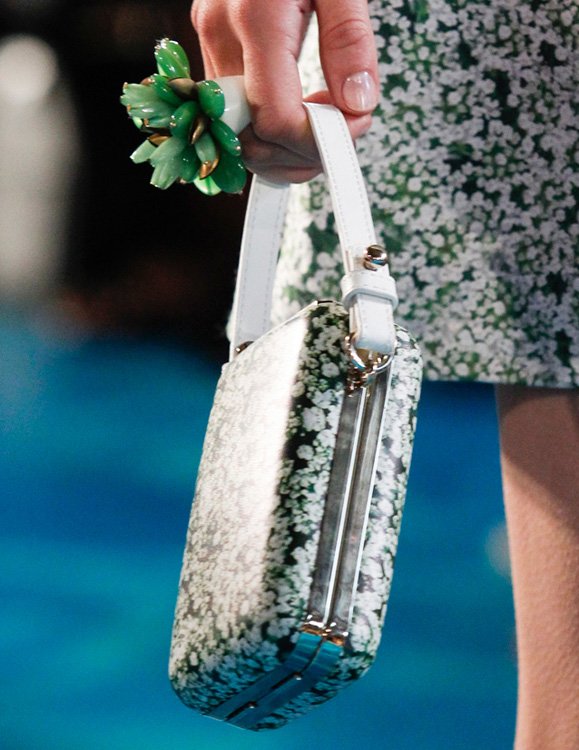 Reference image illustrating Tory Burch Spring 2014 Handbags: Elegant Garden Party Motifs and Refined Florals