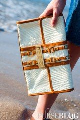 Reference image illustrating Tory Burch Summer Handbag Review: The Ambroise Hobo, Tiled Teardrop Clutch, and Matthias Clutch