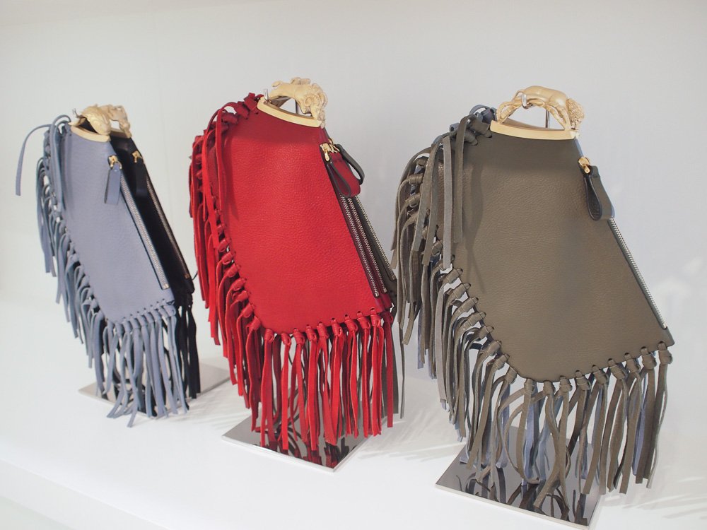 Reference image illustrating Valentino Resort 2015 Handbags: New Rockstud Colors, Camo Prints, and Fresh Silhouettes