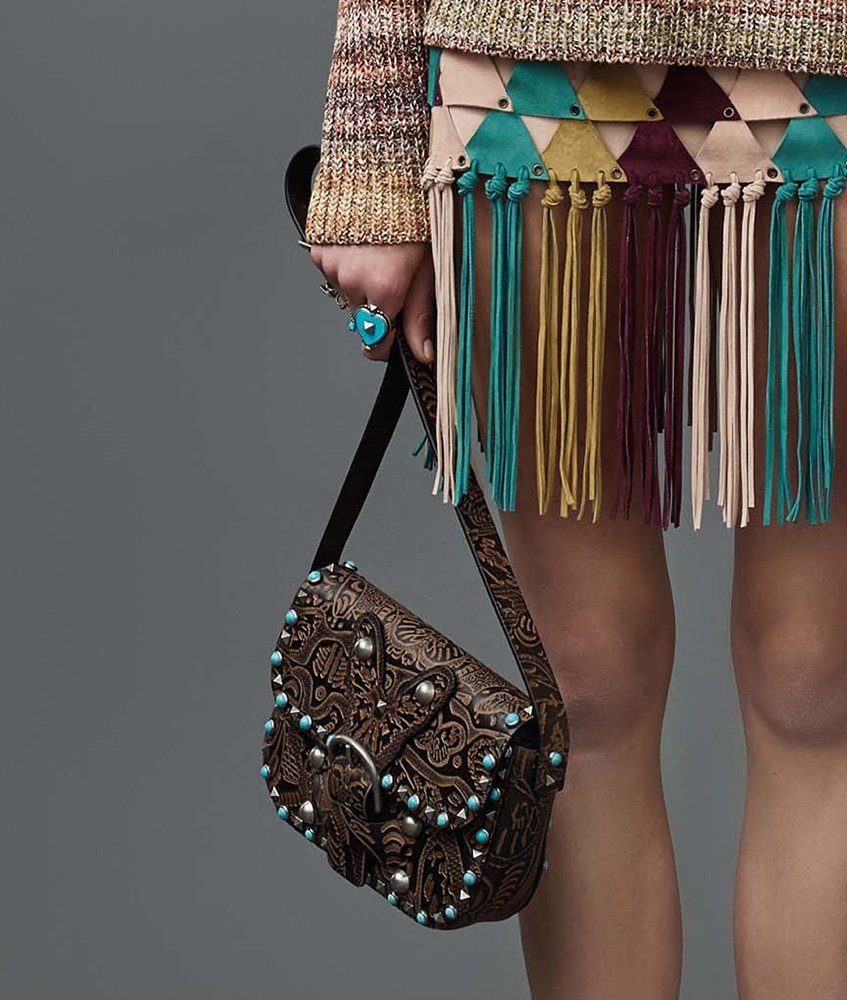 Reference image illustrating Valentino Resort 2017 Handbags Embrace Bold Charms and New Silhouettes