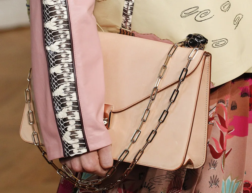 Reference image illustrating Valentino Spring 2017 Handbags: A New Direction Beyond Rockstud
