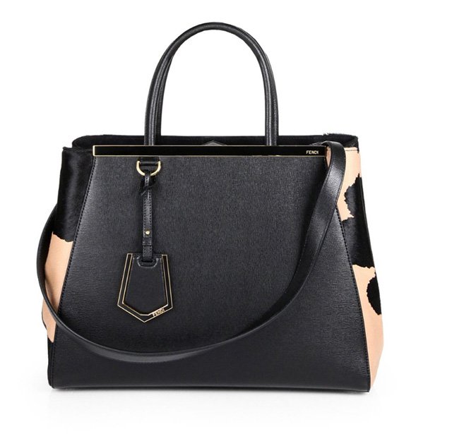 Reference image illustrating Want It Wednesday: Black Leather, Shearling & Fendi Cow Print Bags for Fall
