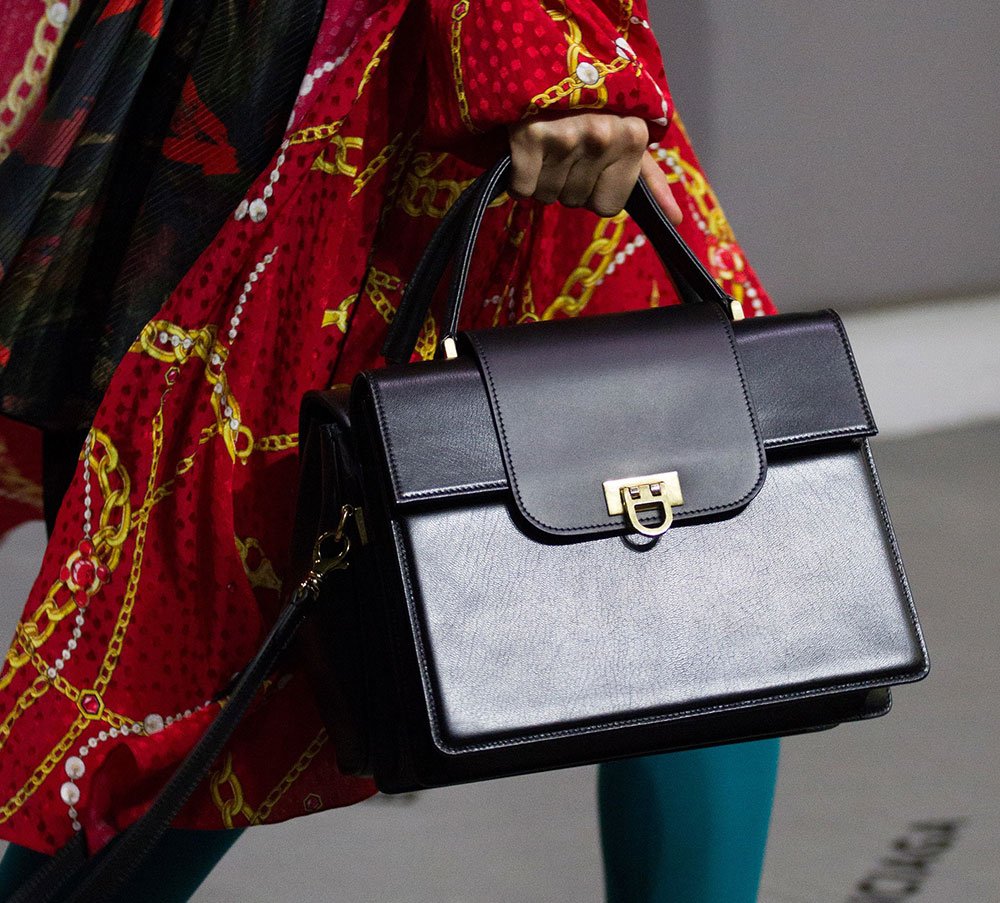 Reference image illustrating Balenciaga Fall 2017 Bags: From Tailored Day Styles to Oversized Bazar Totes