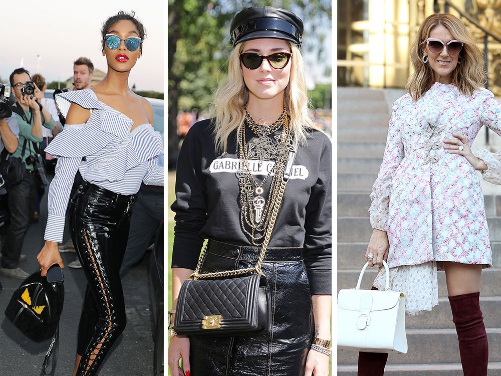 Reference image illustrating Celebrity Handbag Moments from Paris Haute Couture Week Fall 2017
