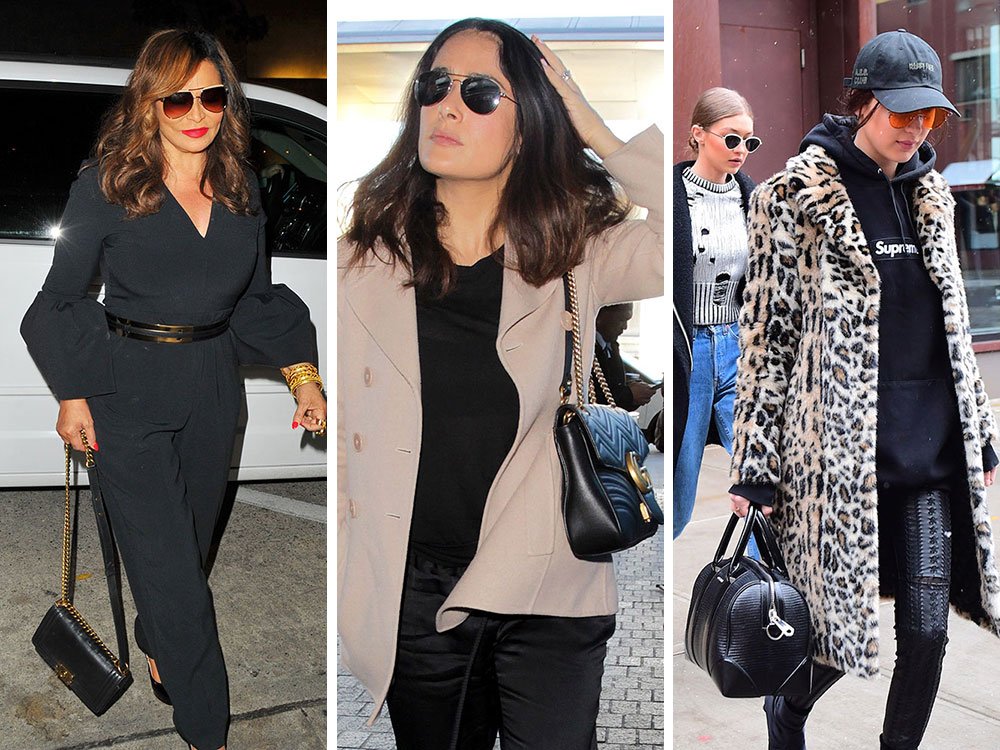 Reference image illustrating Celebrity Handbag Sightings at LAX: From Bella Hadid to Tina Knowles Lawson
