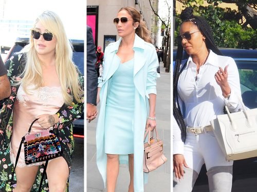 Celebrity Spring Press Tour Bags: Céline, Fendi, Valentino and More in Black, White and Pink thumbnail