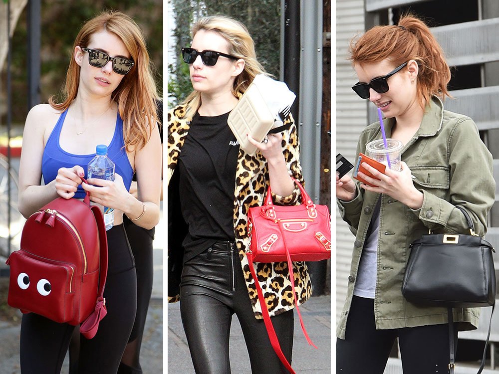 Reference image illustrating Emma Roberts Handbag Collection Part Two: Balenciaga, Coach & Mini Bags