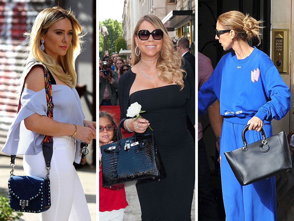 Reference image illustrating Hilary Duff’s Double Handbag Moment and More Celebrity Bag Sightings This Week
