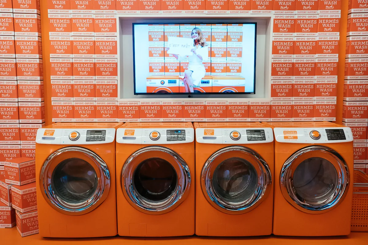 Reference image illustrating Inside the Hermèsmatic NYC Pop-Up: Exclusive Photos and a Firsthand Dip-Dye Experience