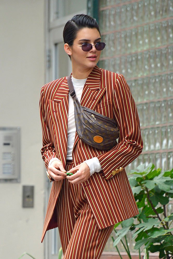 Reference image illustrating Kendall Jenner’s Vintage Belt Bag Obsession: Chanel and Louis Vuitton Styles She’s Wearing Now