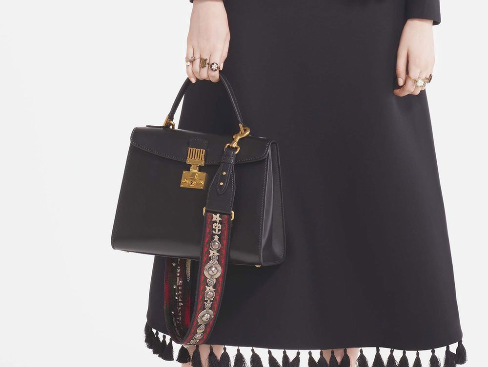 Reference image illustrating Maria Grazia Chiuri’s Dior Pre-Fall 2017 Bags: A Journey Through Vintage Eras