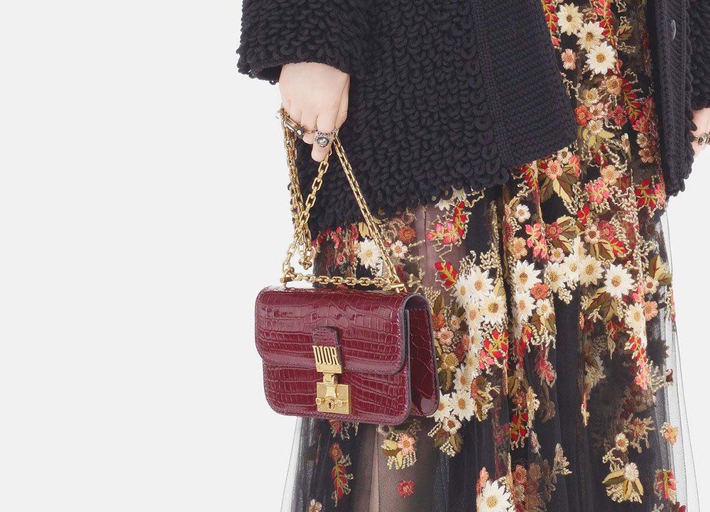 Reference image illustrating Maria Grazia Chiuri’s Dior Pre-Fall 2017 Bags: A Journey Through Vintage Eras