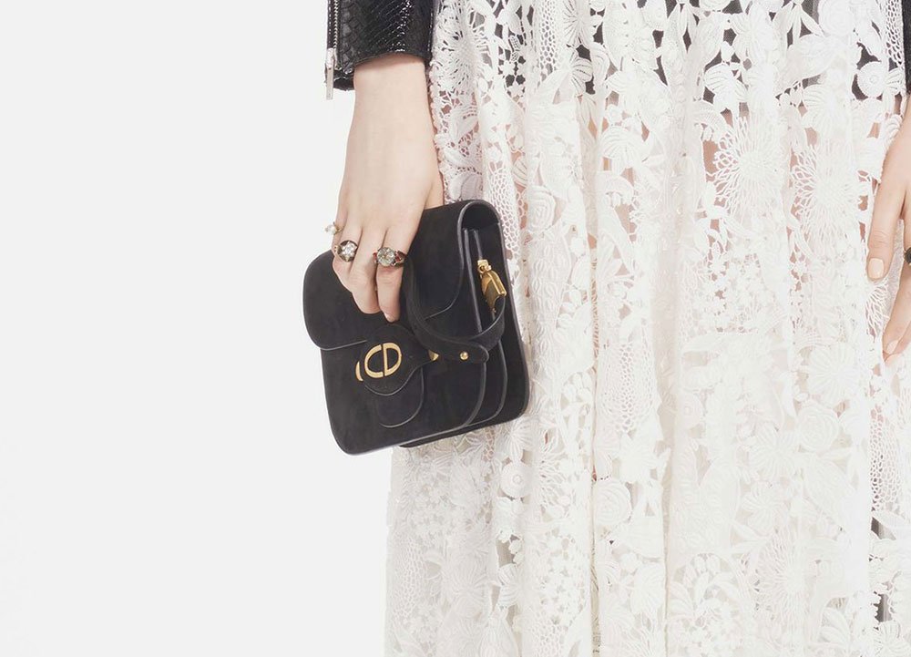 Reference image illustrating Maria Grazia Chiuri’s Dior Pre-Fall 2017 Bags: A Journey Through Vintage Eras