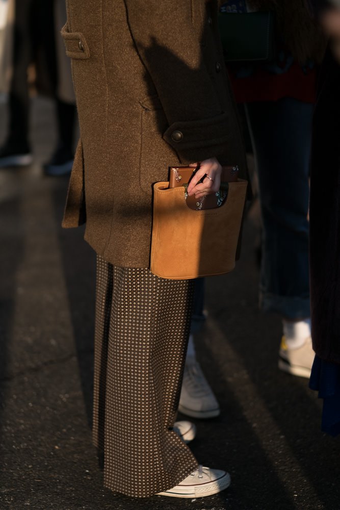 Reference image illustrating NYFW Street Style Bag Gallery: The Best Handbags Spotted During New York Fashion Week