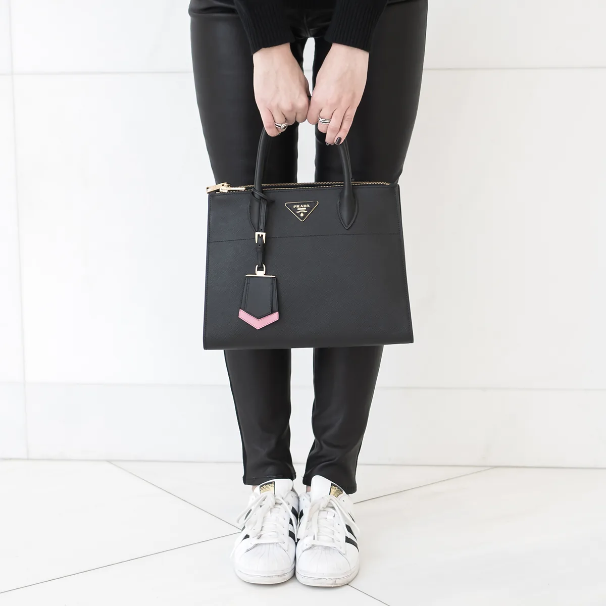 Reference image illustrating Prada Paradigme Bag Review: Saffiano Leather Meets Everyday Luxury