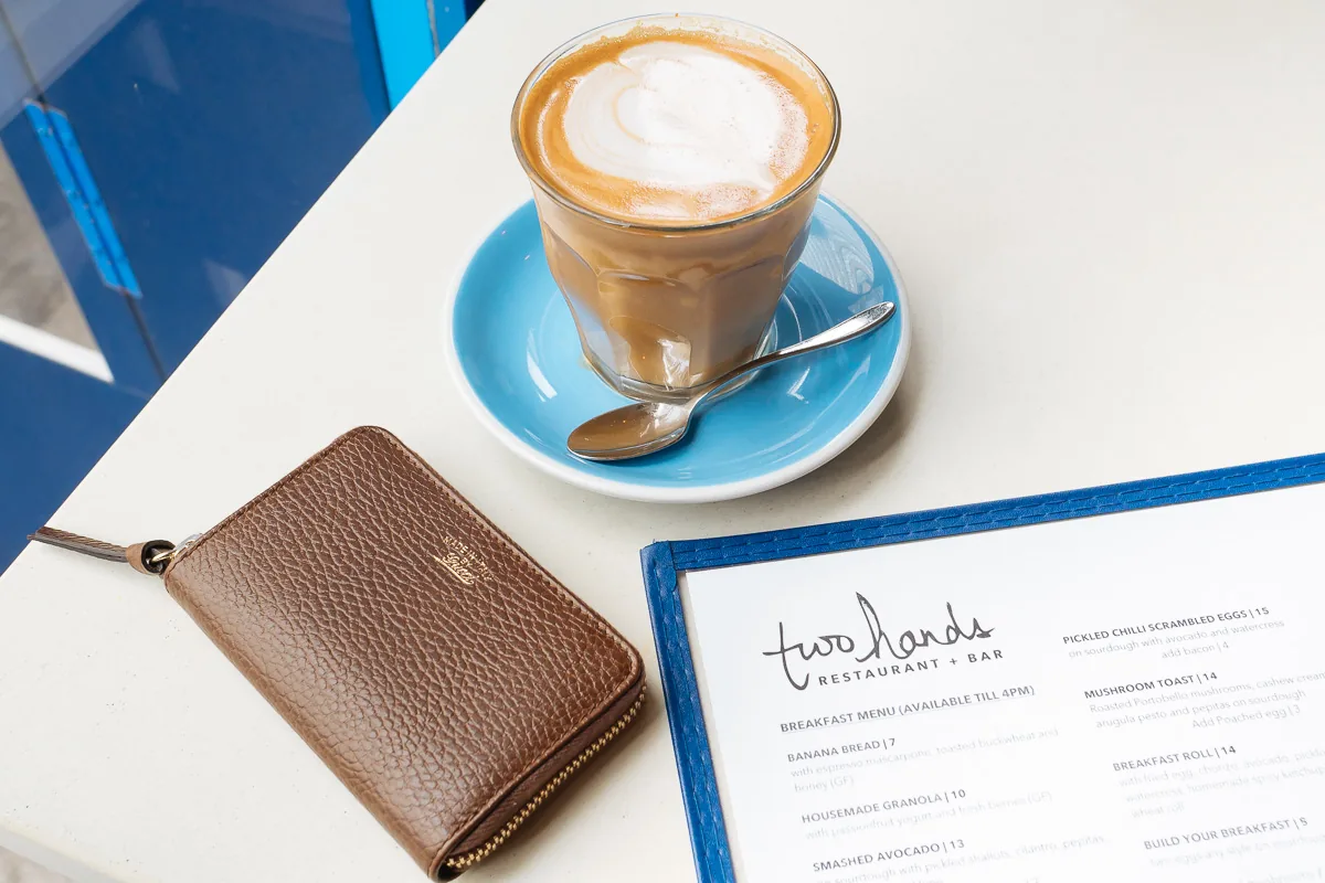 Reference image illustrating PurseBlog Eats: Inside Two Hands Restaurant & Bar in TriBeCa – A Stylish Breakfast Date Spot