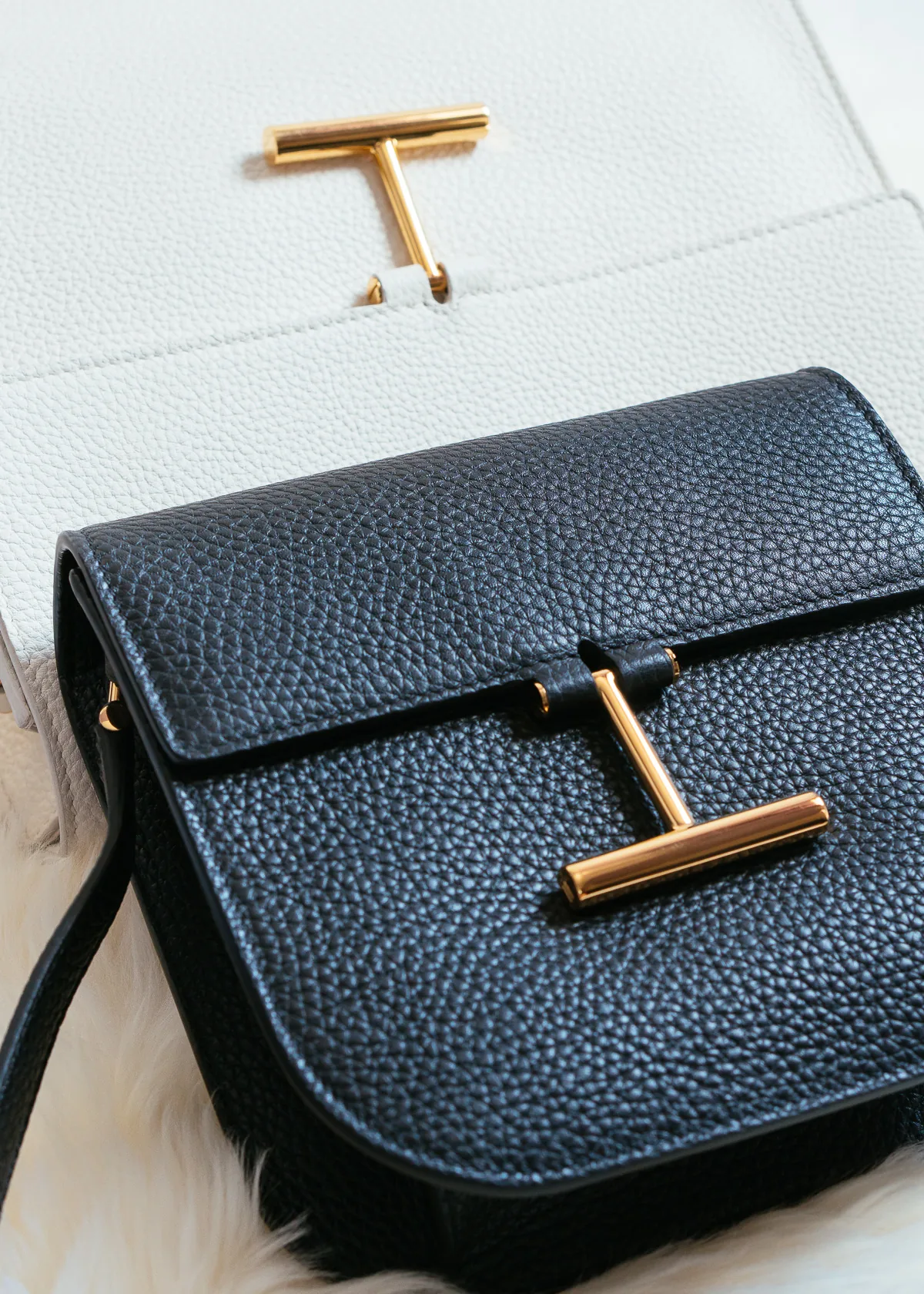Reference image illustrating Tom Ford Tara Crossbody Bag Review: Two Sizes in Grain Calf Leather