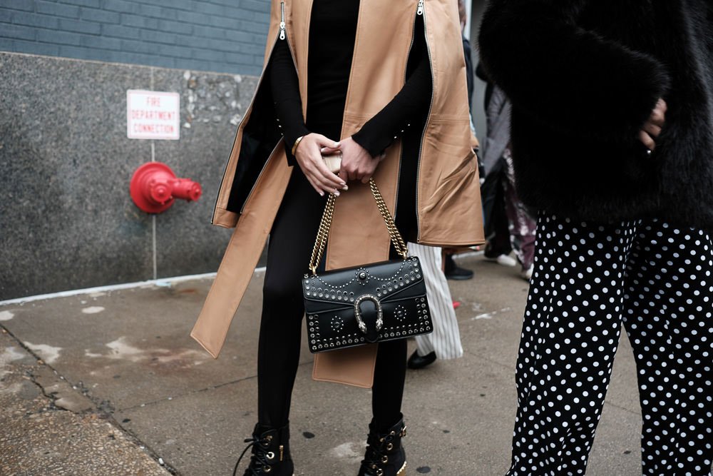 Reference image illustrating 40 Iconic Street Style Handbags Spotted at New York Fashion Week Through the Years