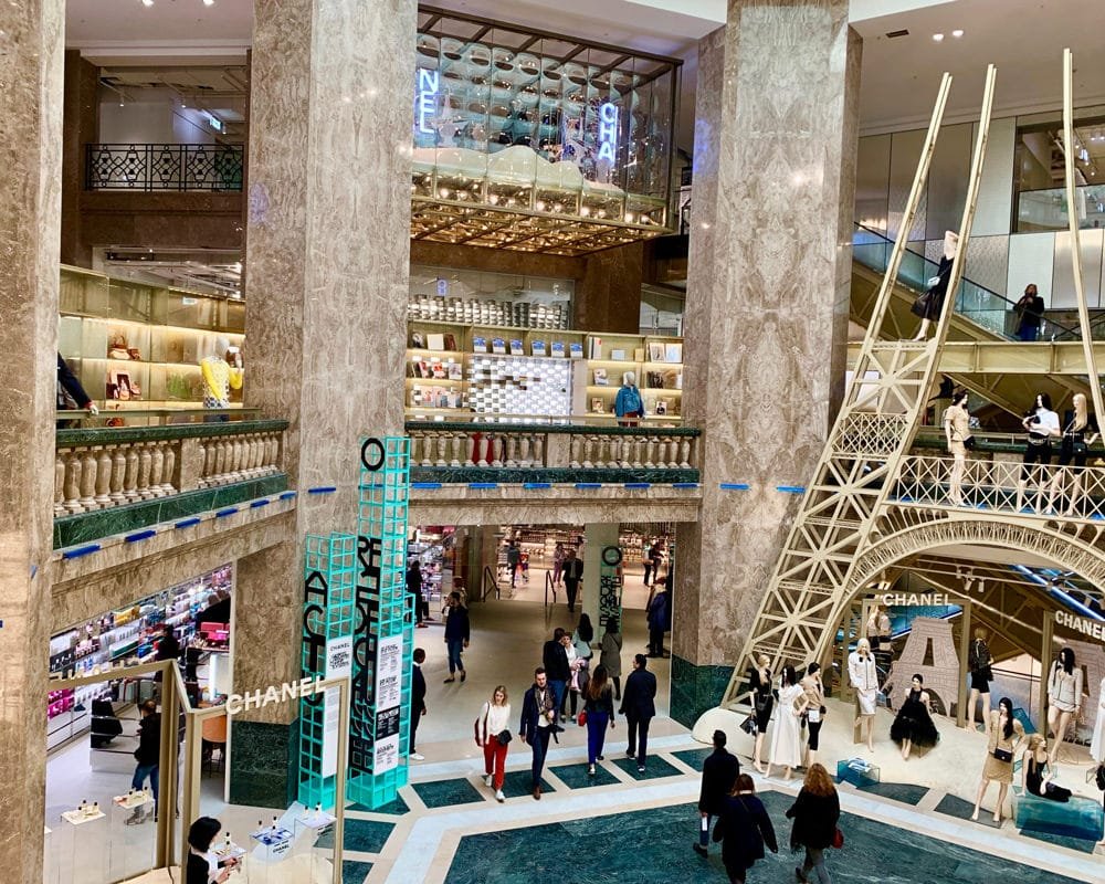 Reference image illustrating A Luxury Shopping Walk Down Champs-Élysées: Hermès, Louis Vuitton & Galeries Lafayette