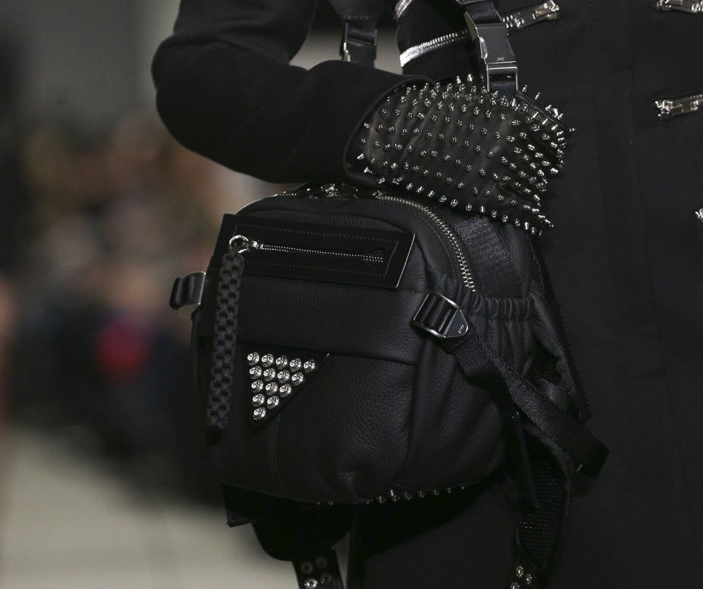 Reference image illustrating Alexander Wang Fall 2018 Handbags: Cross-Body Fanny Packs and Nylon Styles Inspired by Prada