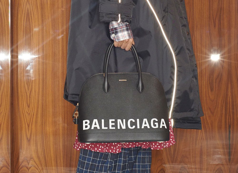 Reference image illustrating Balenciaga Resort 2019 Handbags: Bold Logos and the Art of Statement Luxury
