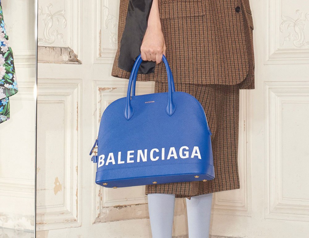 Reference image illustrating Balenciaga Resort 2019 Handbags: Bold Logos and the Art of Statement Luxury