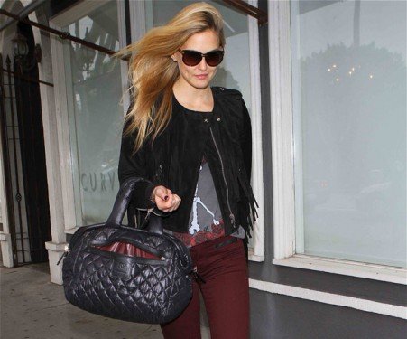 Bar Rafaeli Spotted with a Rare Chanel Coco Cocoon Puffed Lambskin Satchel on Robertson Boulevard thumbnail