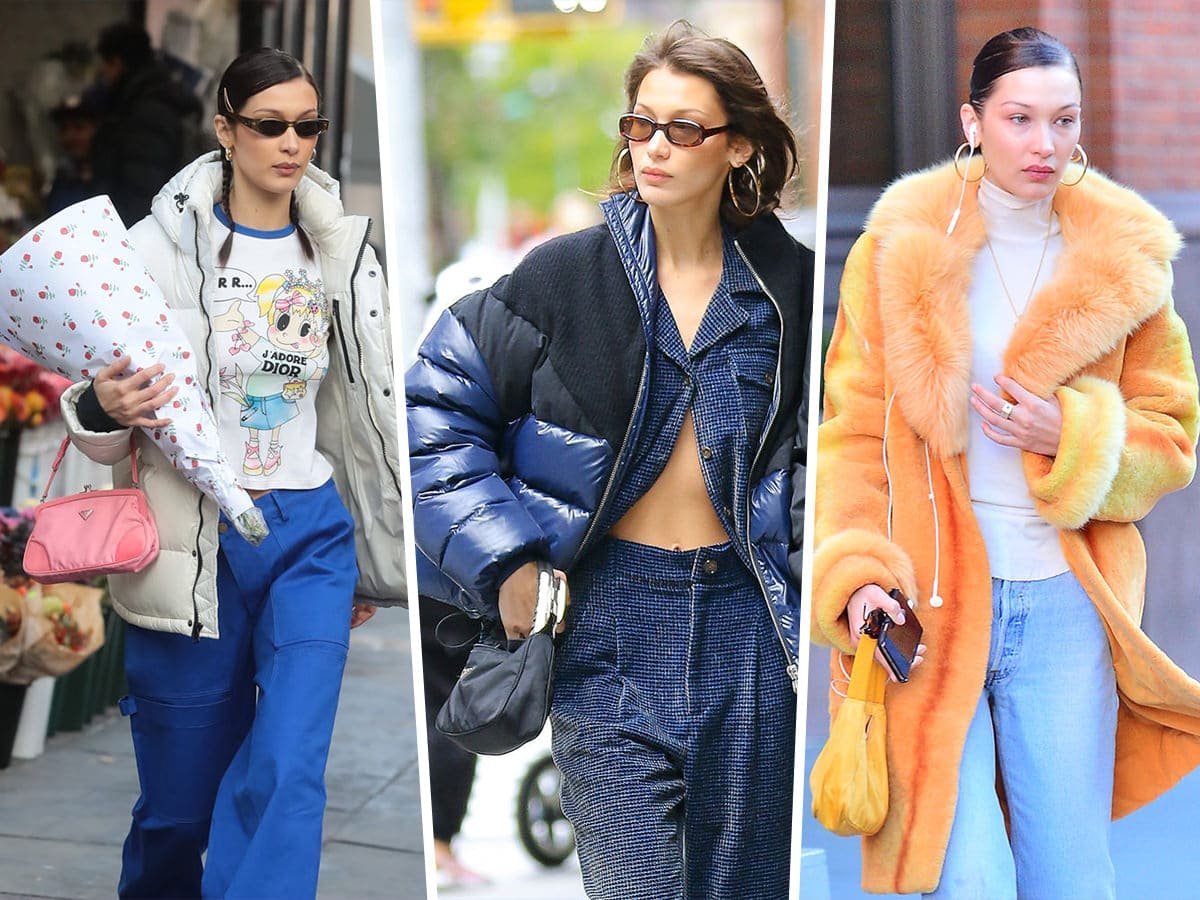 Reference image illustrating Bella Hadid’s Vintage Prada Nylon Bags: Why the Supermodel Can’t Stop Wearing Them