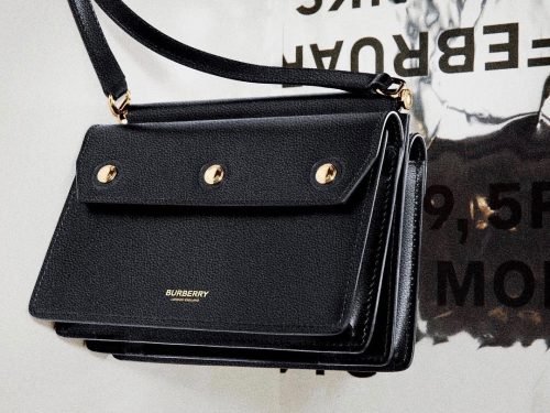 Burberry B-Series February 2019 Drop: The Title Bag in Black Textured Leather cover image