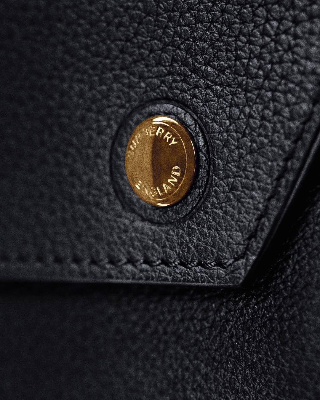 Reference image illustrating Burberry B-Series February 2019 Drop: The Title Bag in Black Textured Leather
