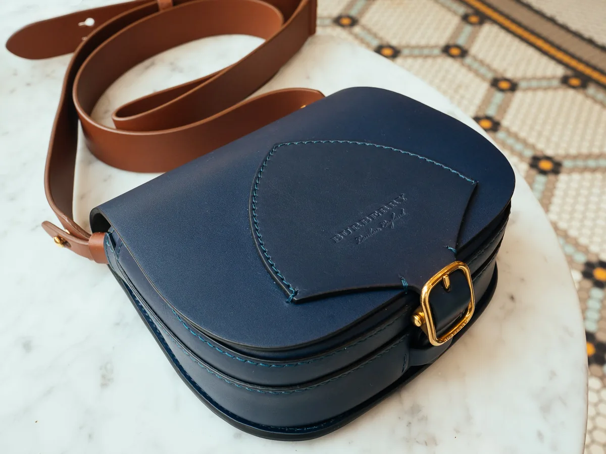 Reference image illustrating Burberry Indigo Leather Satchel Review: A Timeless Classic for the Modern Wardrobe
