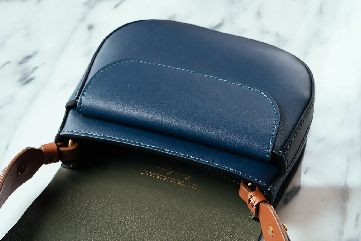 Reference image illustrating Burberry Indigo Leather Satchel Review: A Timeless Classic for the Modern Wardrobe