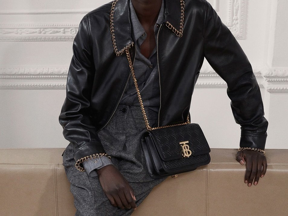 Reference image illustrating Burberry Pre-Fall 2019 Handbags: Riccardo Tisci’s Logo-Driven Vision