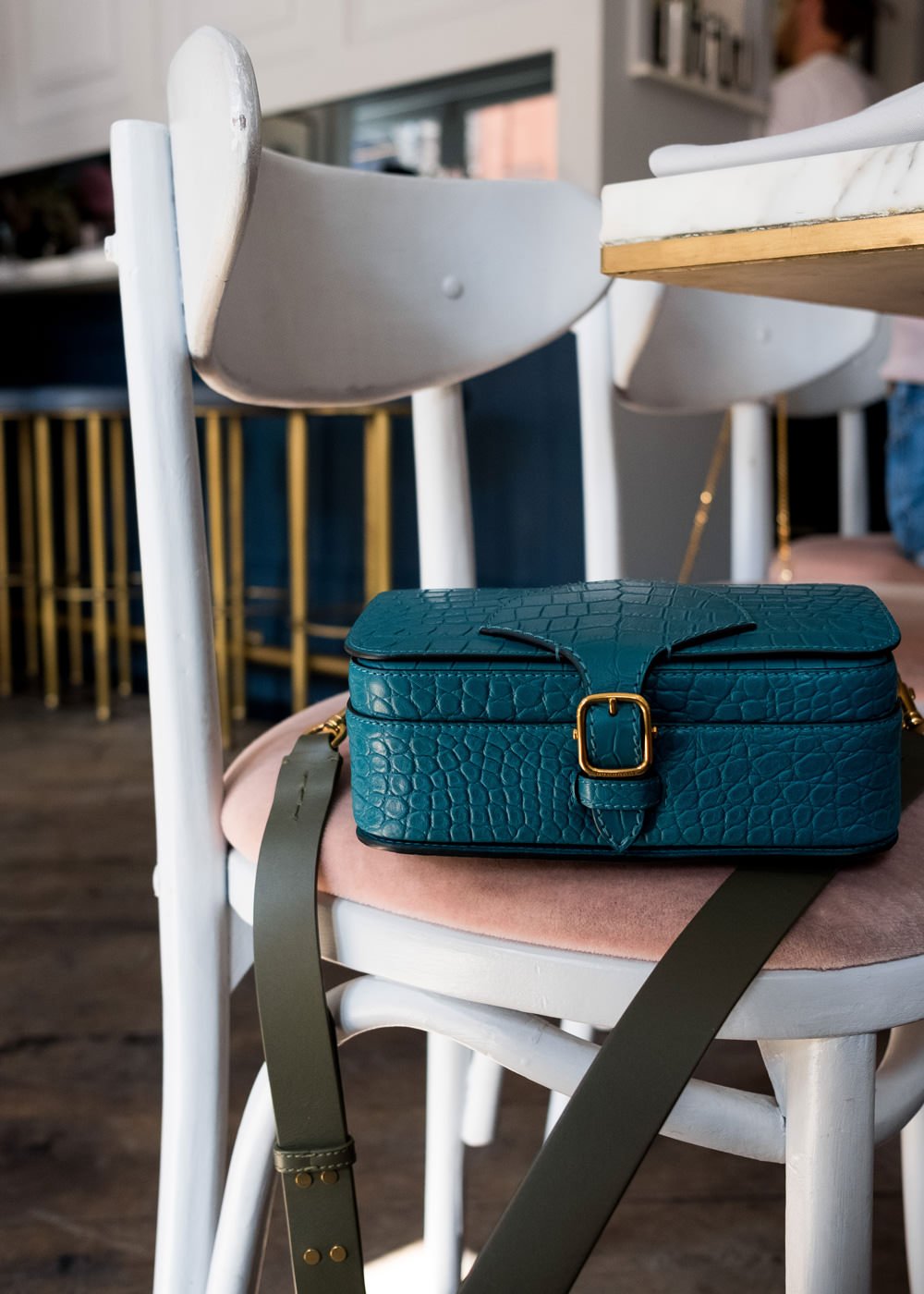 Reference image illustrating Burberry Square Satchel Review: Alligator Craftsmanship and Everyday Function