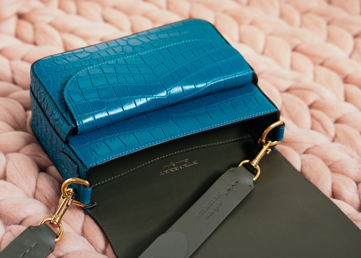 Reference image illustrating Burberry Square Satchel Review: Alligator Craftsmanship and Everyday Function