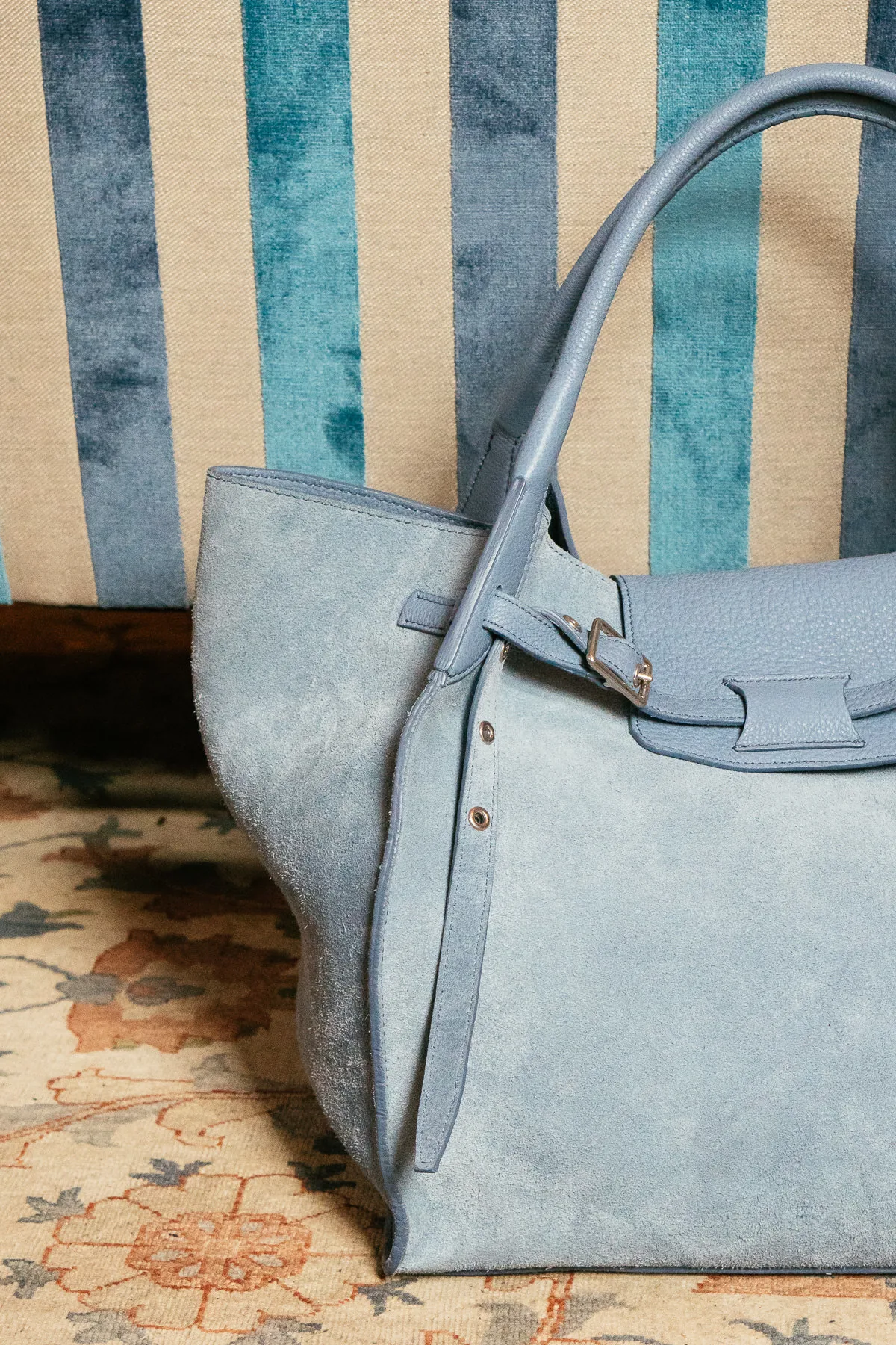 Reference image illustrating Céline Big Bag Review: Medium vs Small Sizes, Suede vs Leather Options