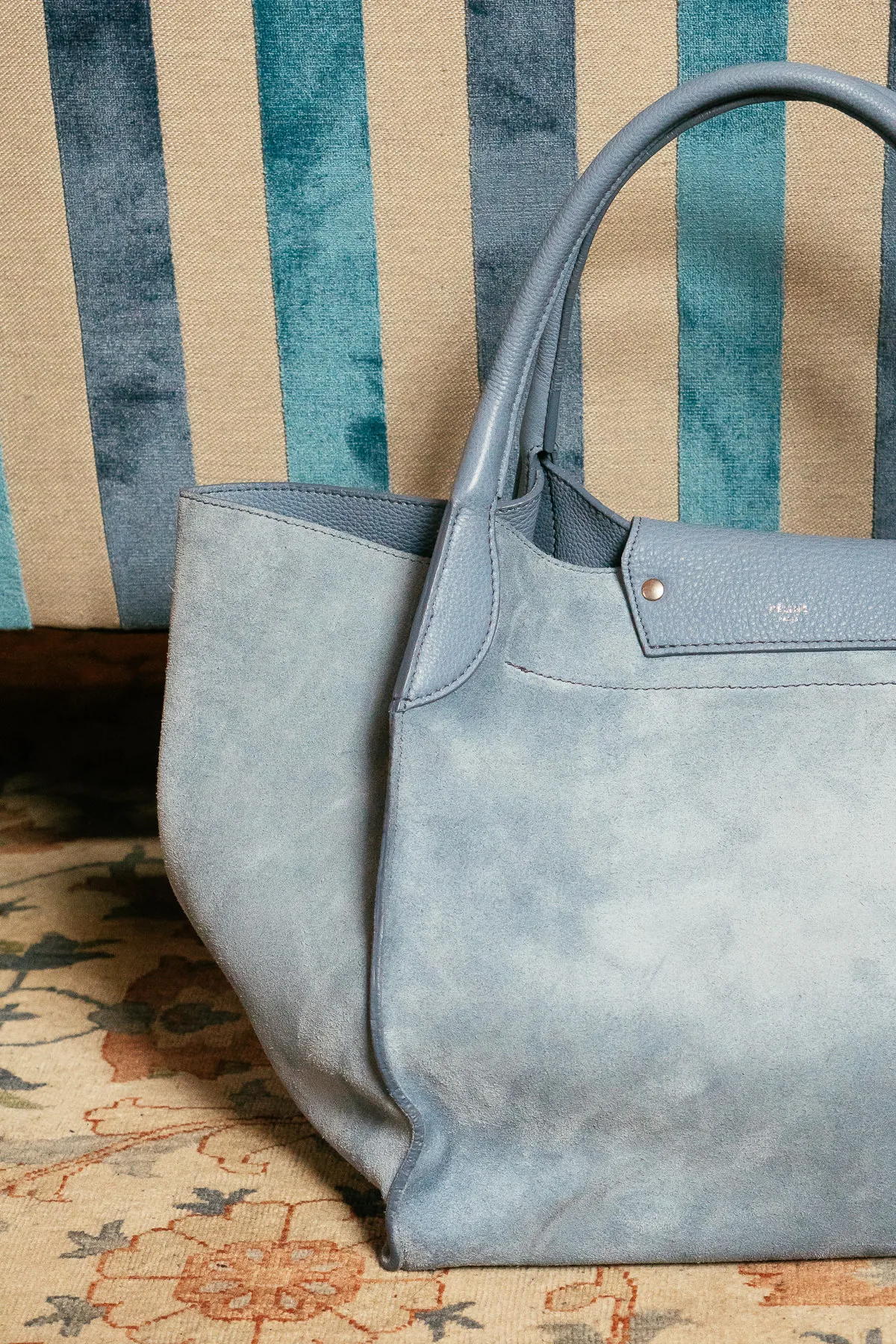 Reference image illustrating Céline Big Bag Review: Medium vs Small Sizes, Suede vs Leather Options