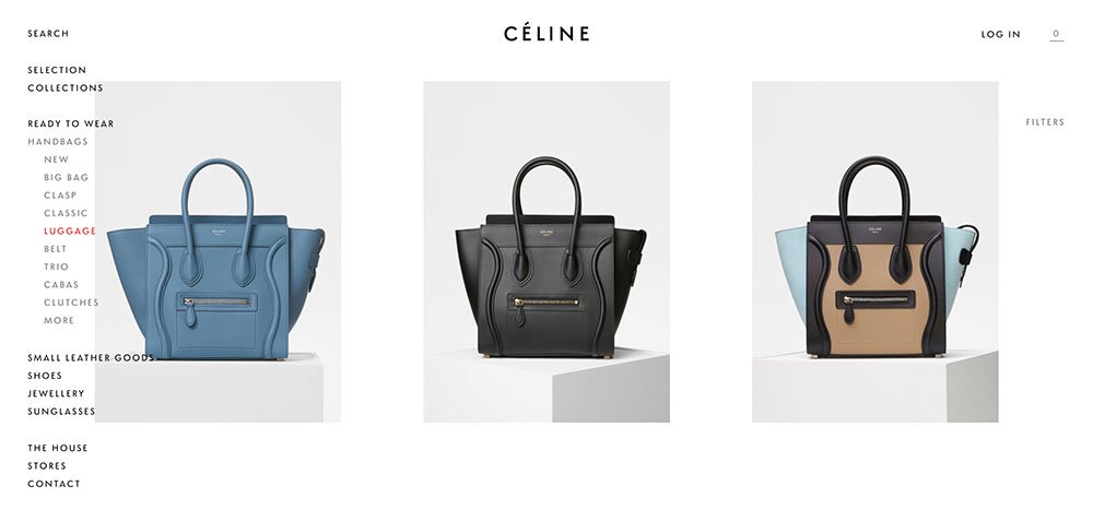Reference image illustrating Céline’s New Website Signals a Move Toward Online Handbag Sales