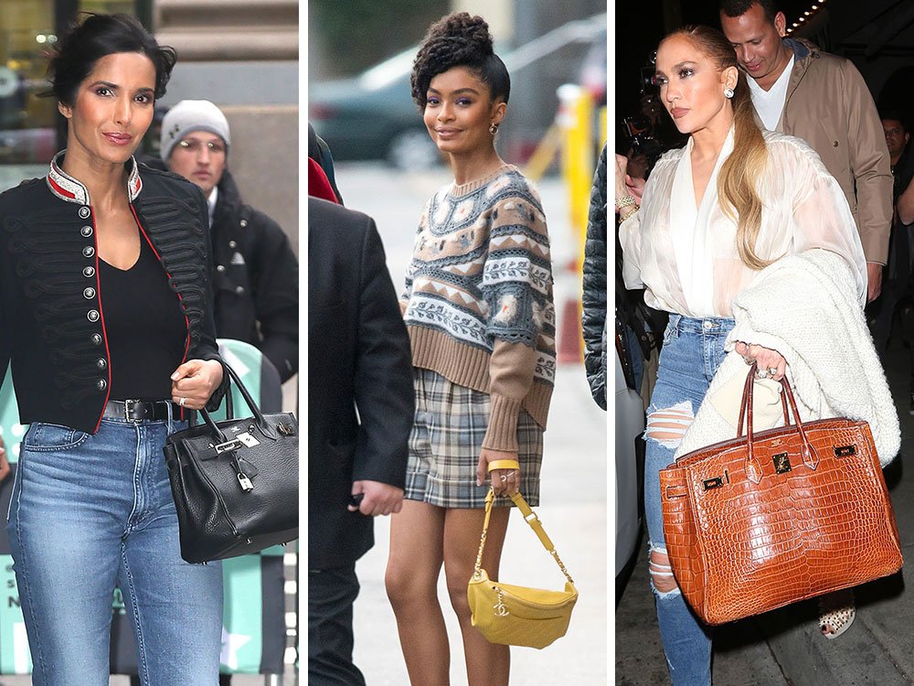 Reference image illustrating Celebrity Bag Watch: Hermès Birkin, Chanel Backpacks & Gucci RE(BELLE) Spotted on Set and at Lunch