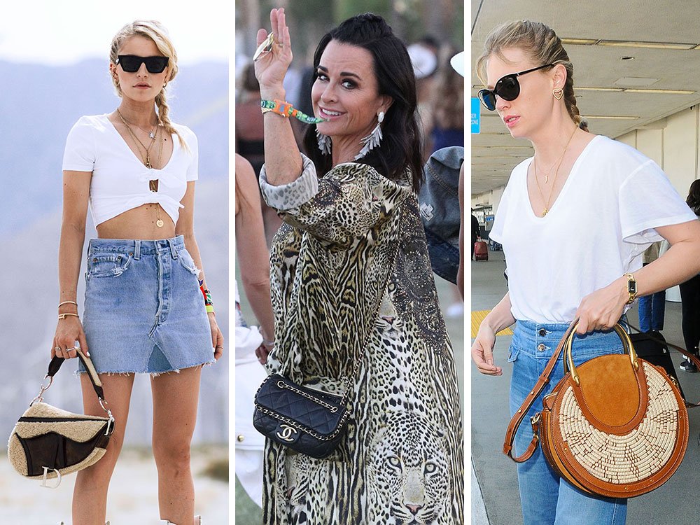 Reference image illustrating Celebrity Handbag Sightings at Coachella 2018: Dior, Chanel, Louis Vuitton & More