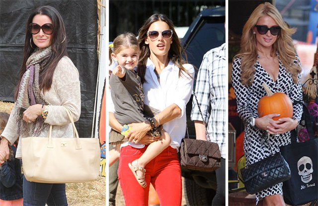 Reference image illustrating Celebrity Handbag Sightings at the Mr. Bones Pumpkin Patch: Chanel, Givenchy & More