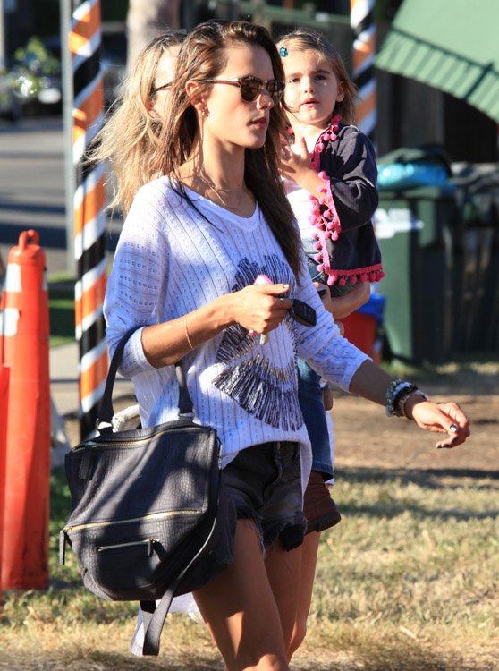 Reference image illustrating Celebrity Handbag Sightings at the Mr. Bones Pumpkin Patch: Chanel, Givenchy & More