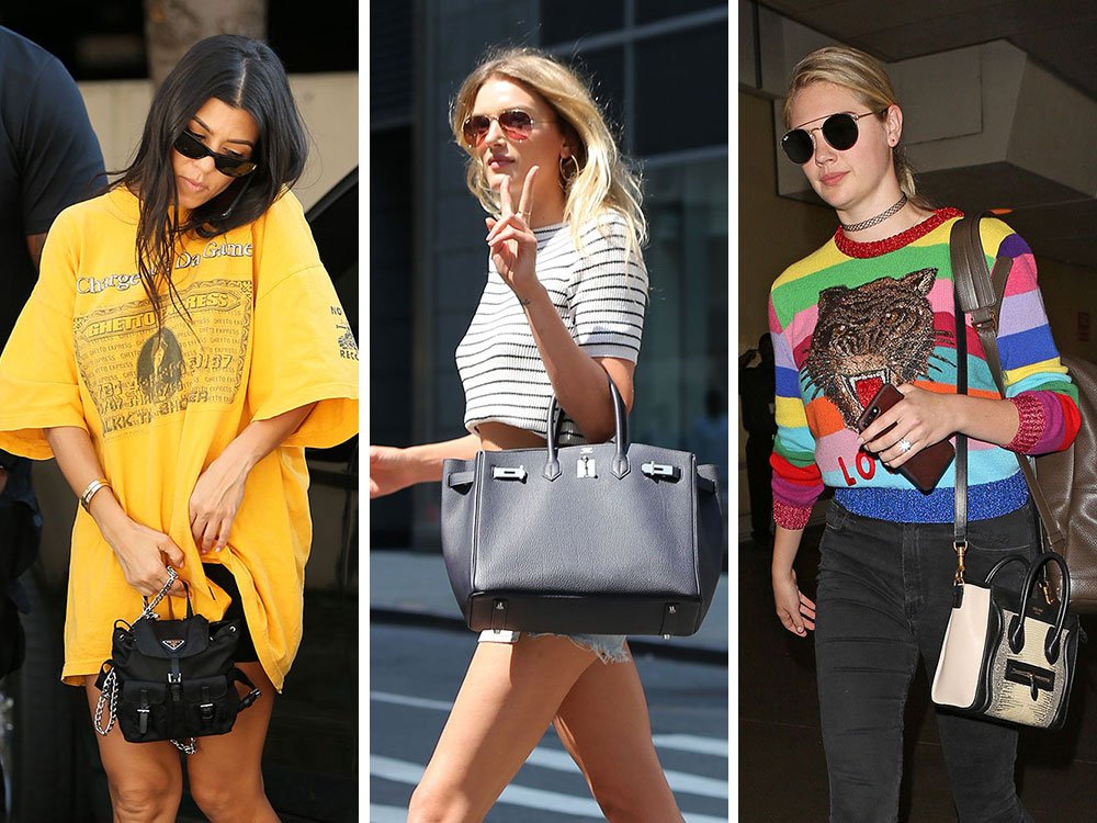 Reference image illustrating Celebrity Handbag Sightings: Chanel, Hermès, Dior, and the Gucci Embroidery Trend