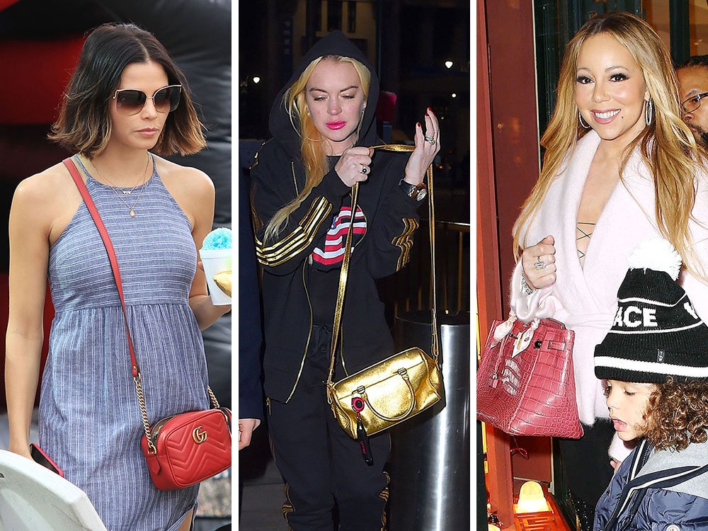 Reference image illustrating Celebrity Handbag Sightings: Gucci, Chanel, and Dior at Baby Showers, Bowling Alleys, and Jingle Ball