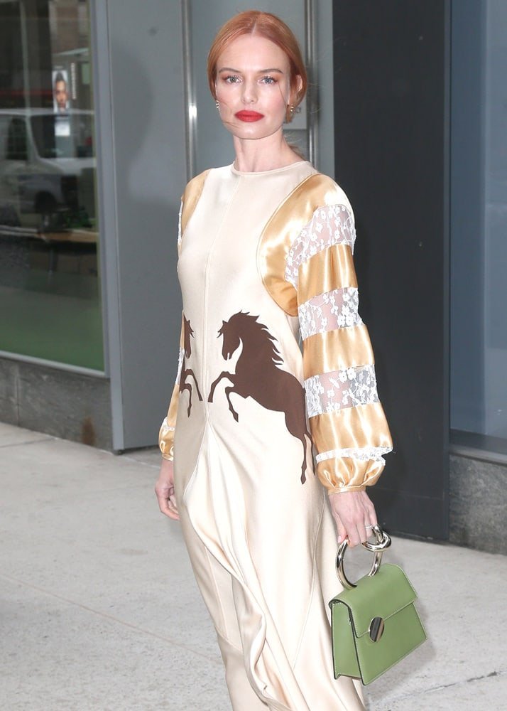 Reference image illustrating Celebrity Handbag Sightings: Gucci, Chanel & Edie Parker at Promo Tours and Beverly Hills