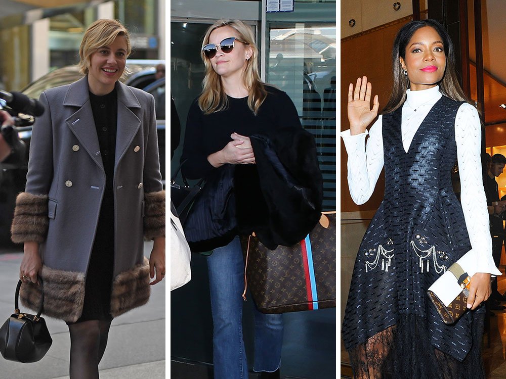 Reference image illustrating Celebrity Handbag Sightings: Prada, Louis Vuitton, and Chanel in Paris, London, and Beyond