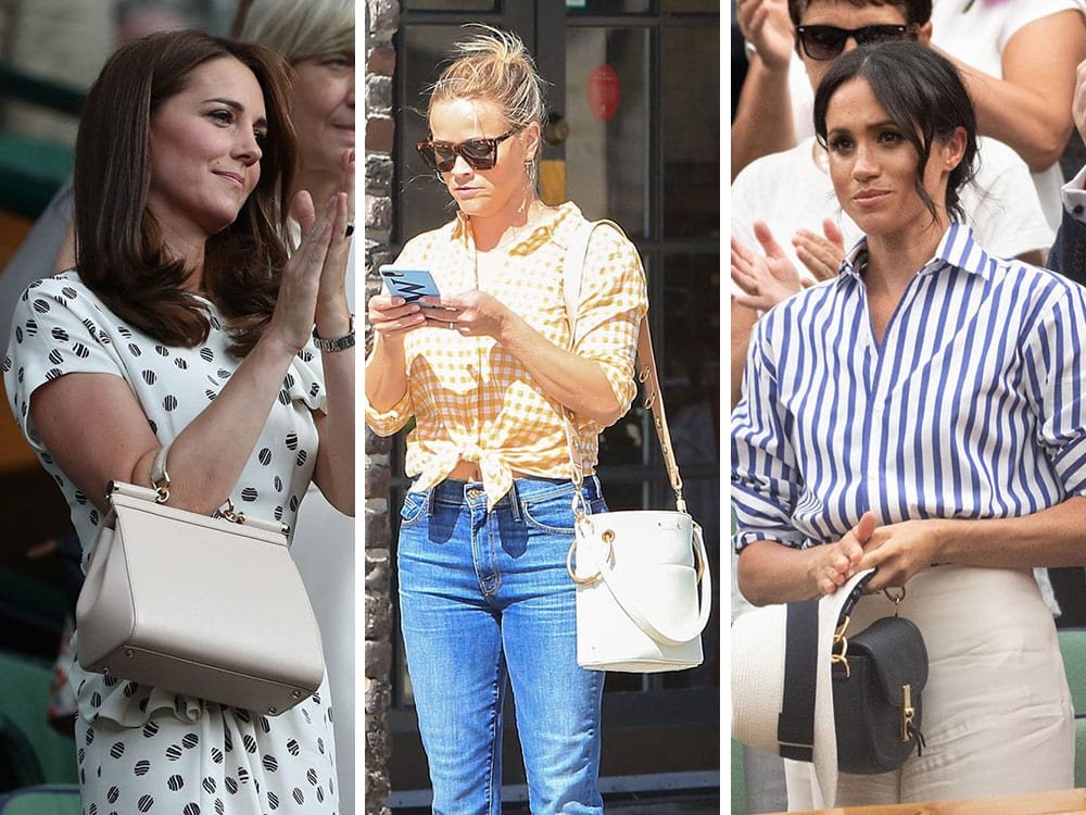 Reference image illustrating Celebrity Handbag Watch: Logo Tees, Wimbledon Style, and Chanel WOCs