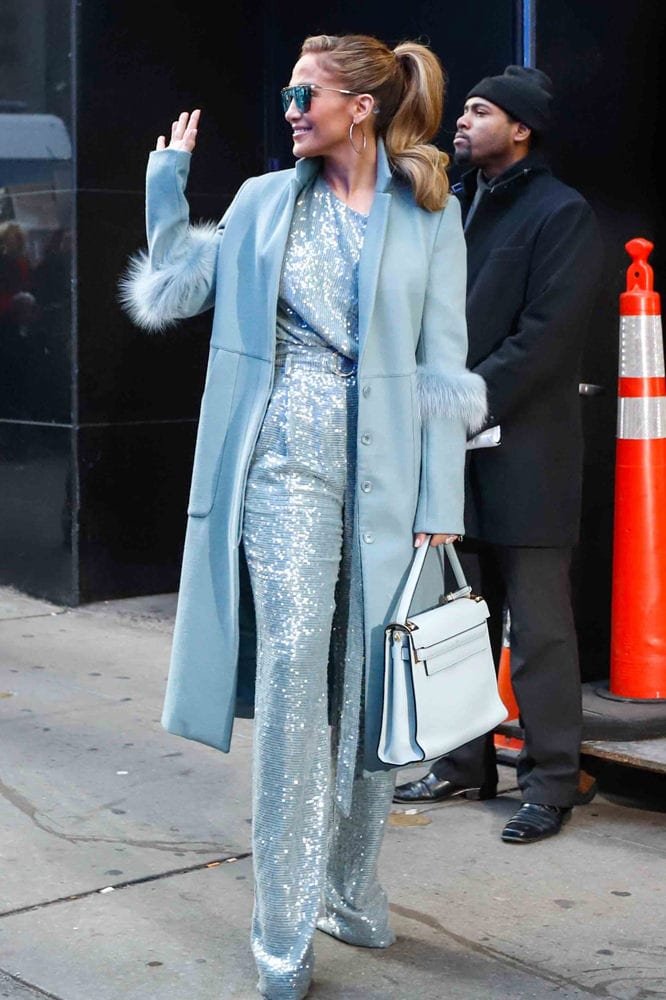 Reference image illustrating Celebrity Street Style: JLo, Simone Biles, and More Carry Fendi, Prada, and Louis Vuitton at NYC Events